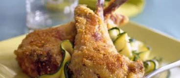 Côtelettes d'agneau au parmesan avec Planta Fin®