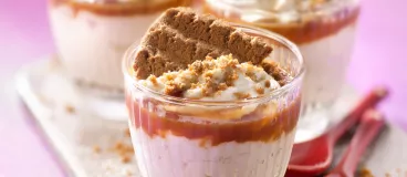 Mousse de petits-suisses aux noix caramélisées avec Bastogne® LU