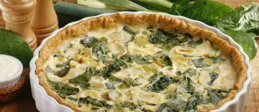 Quiche aux poireaux et à l'oseille