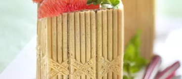 Charlottine de thé vert et pamplemousse avec La Paille d’Or®