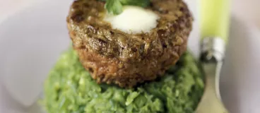 Steak haché et purée de haricots verts avec Planta Fin®