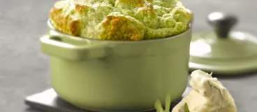 Soufflé à la roquette et au gorgonzola