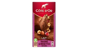 chocolat Côte d’Or Lait Raisins Noisettes