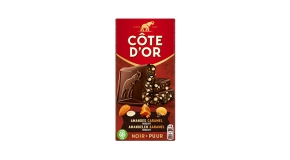 Côte d'Or Ultra gourmand Noir, amandes, caramel & éclats de biscuit