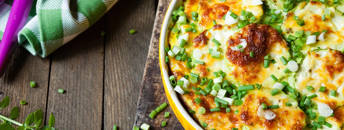 La chevriflette, ses courgettes et pommes tendrement gratinées Chevriflette