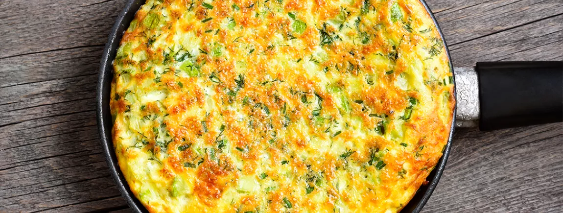 Omelette blanche chèvre/ ciboulette duo Omelette blanche chèvre/ ciboulette duo