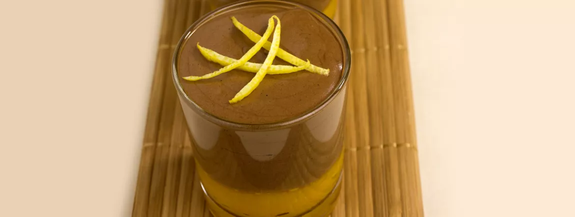 Mousse magique de chocolat à la mangue Mousse magique de chocolat à la mangue