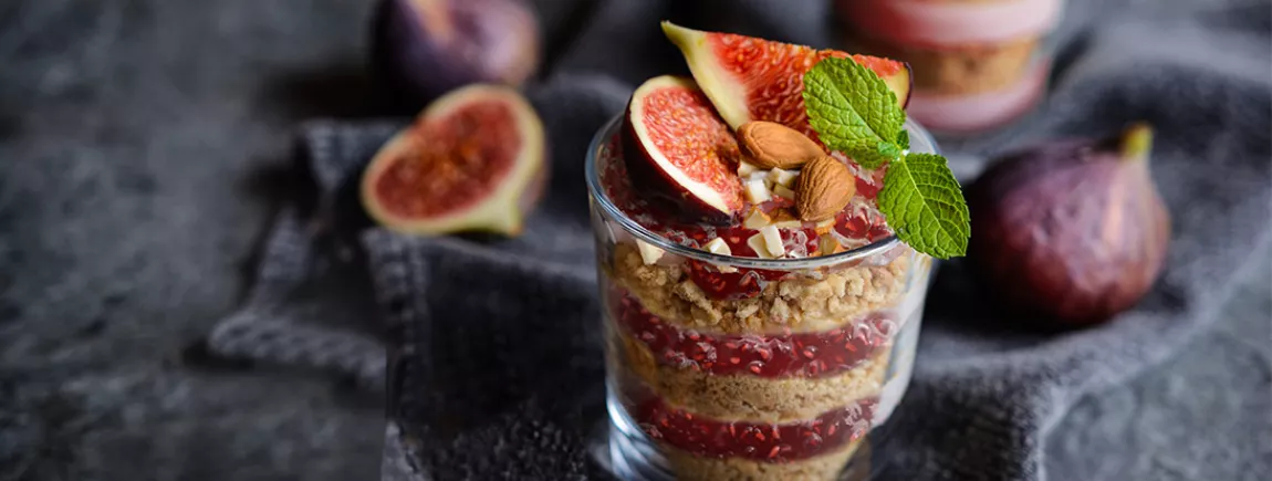 Verrine de foie gras à la confiture de figues rouges