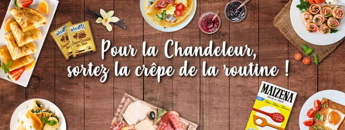 Pour la Chandeleur, sortez la crêpe de la routine ! Des crêpes pour la chandeleur avec alsa® et Maizena®