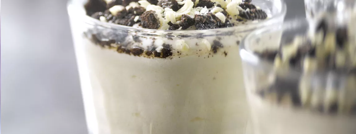 Verrine de mousse au fromage blanc et aux Oreo® Verrine de mousse au fromage blanc et aux Oreo®