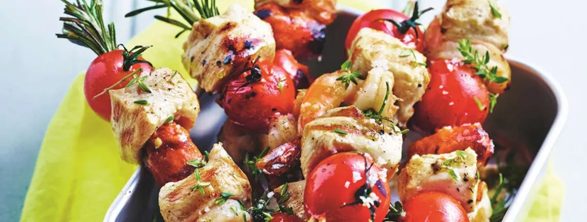 Brochettes façon paëlla Brochettes façon paëlla