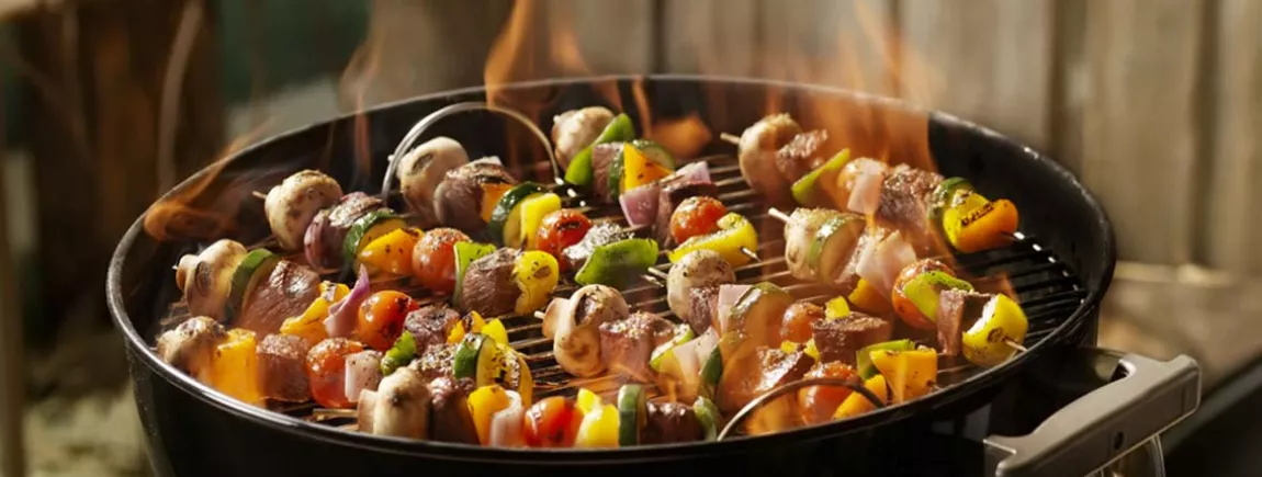 Brochettes de bœuf et de filet de veau