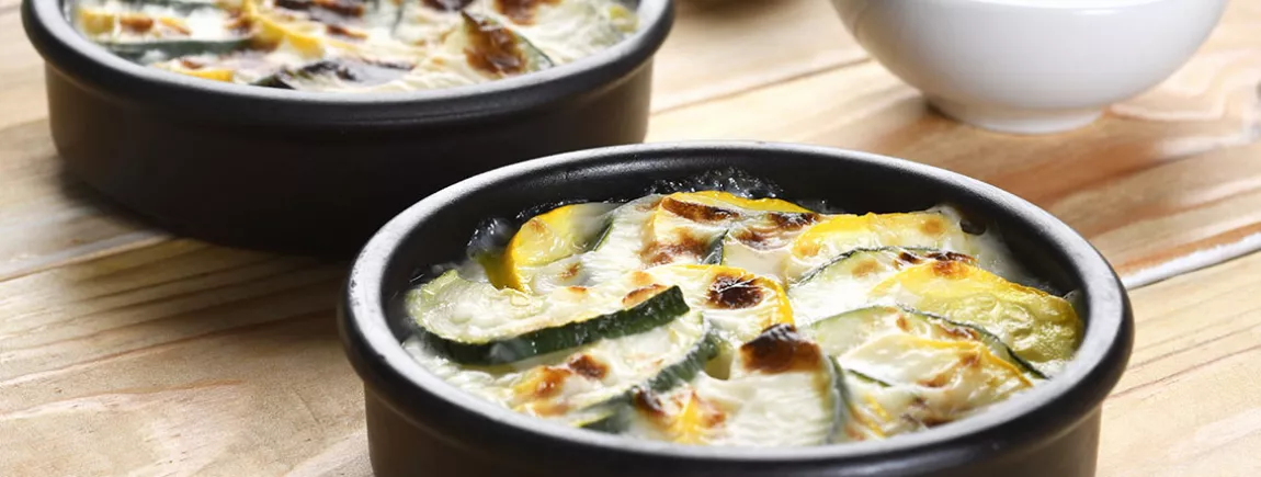 Gratin courgettes, chèvre, miel Maizena® Gatin aux courgettes, chèvre et miel Maizena®
