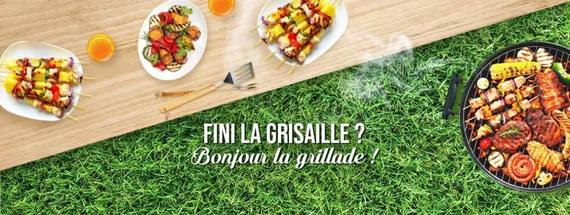 Barbecue dans jardin