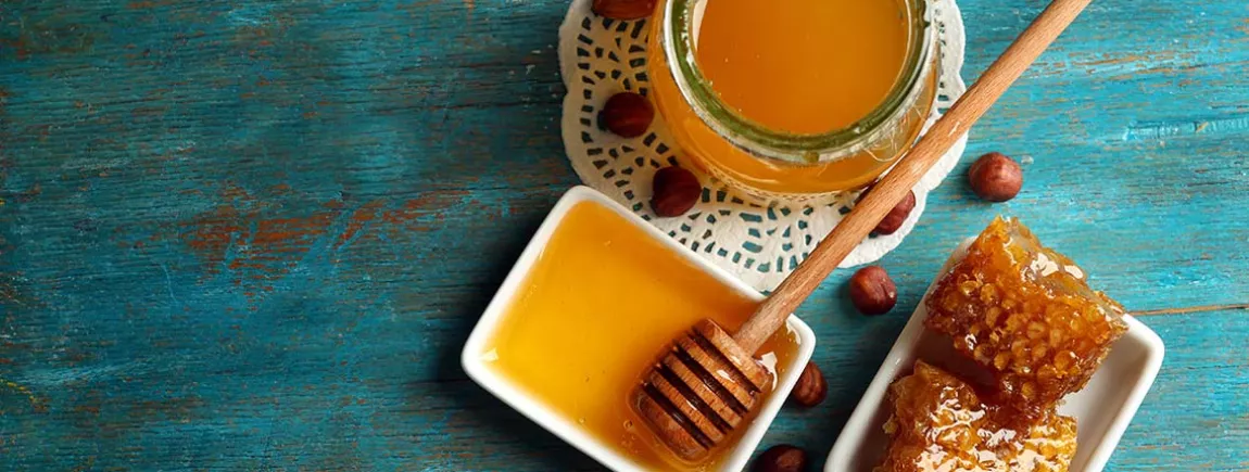 L'ingrédient : le miel Un pot de miel.