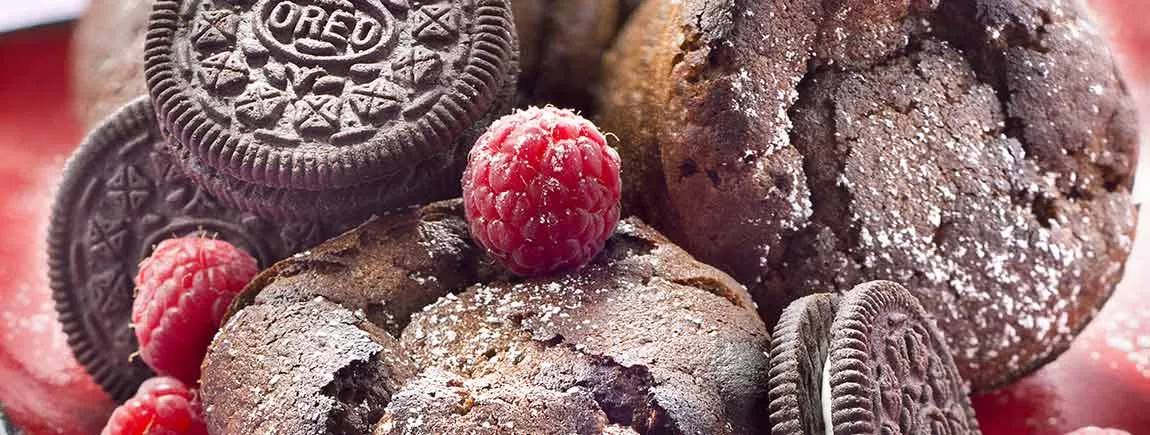 Muffins aux Oreo® et aux framboises