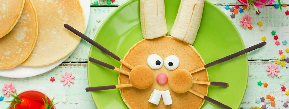 Les pancake lapin de Pâques amèneront plaisir et gourmandise dans l’assiette.