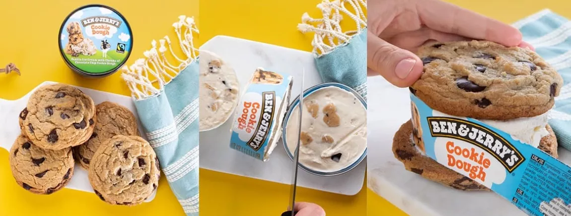 Crème glacée – Cookies – Sandwich - Ben&Jerry’s – glace - 