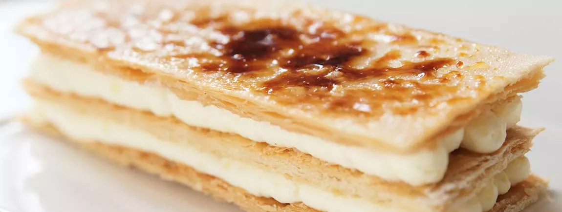 Millefeuille croustillant Millefeuille croustillant aux noisettes