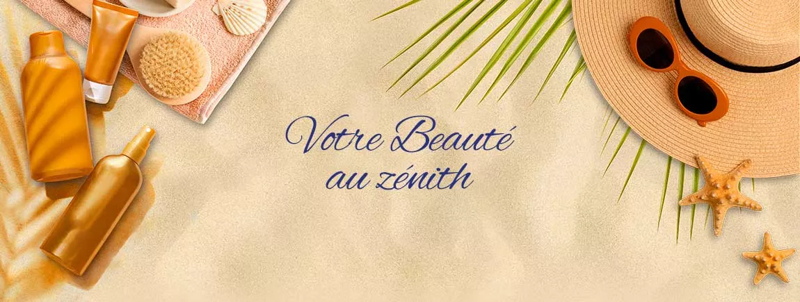 Du sable et des accessoires beauté 