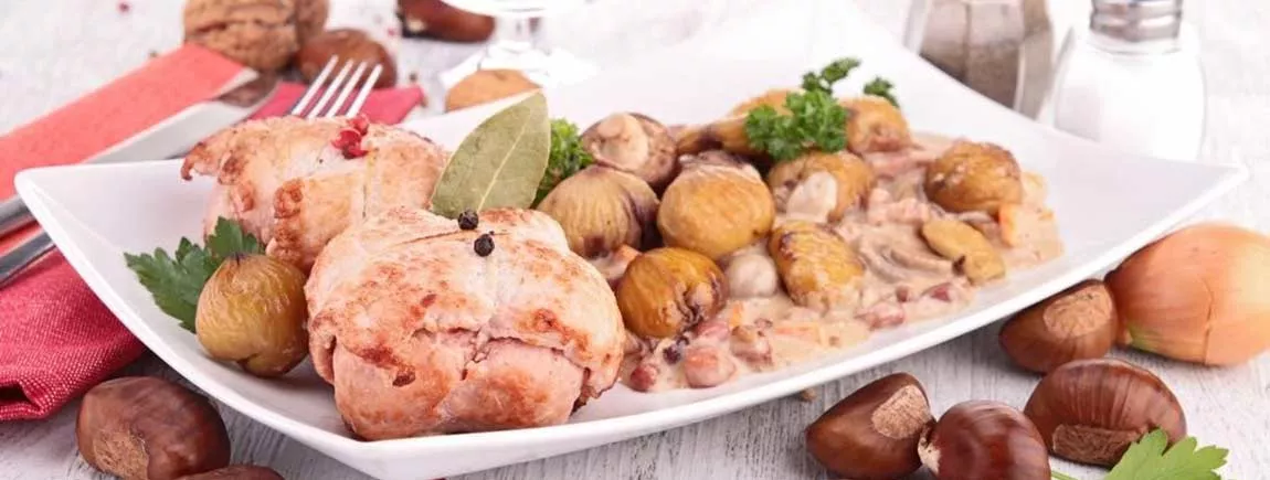 Du veau avec des châtaignes