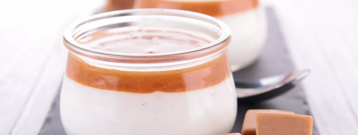 Panna Cotta sauce caramel mou