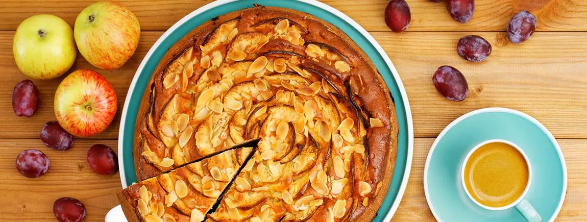 Tarte pomme prune rhubarbe