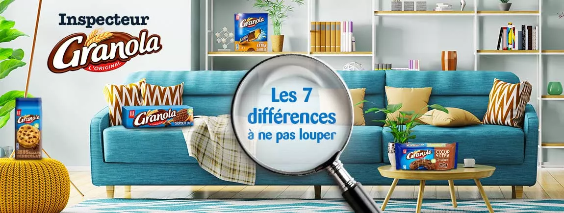 L’inspecteur Granola est toujours à la recherche de ses biscuits préférés Des packs de biscuits granola sont présents dans un appartement