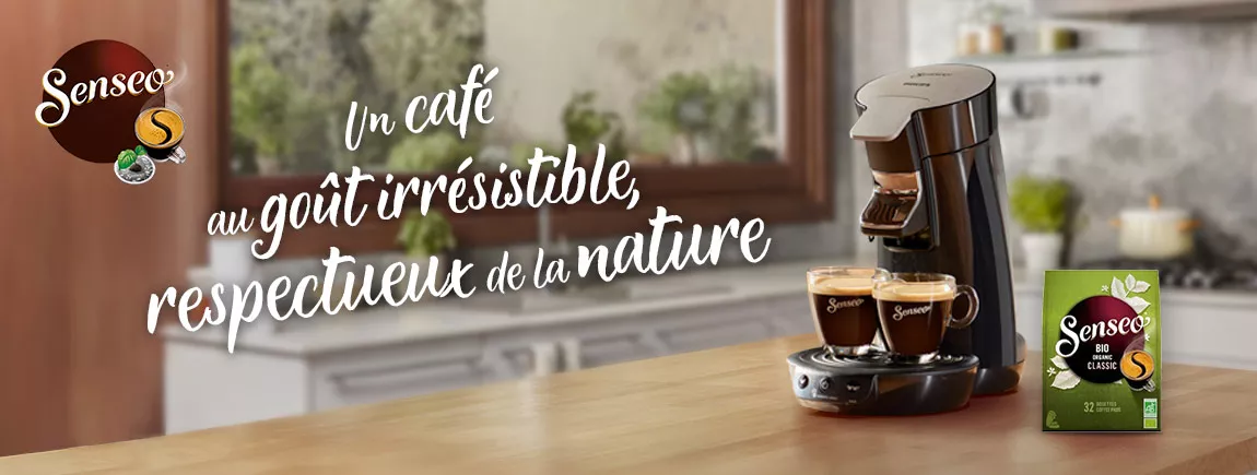 Une machine à café Senseo® est sur une table 