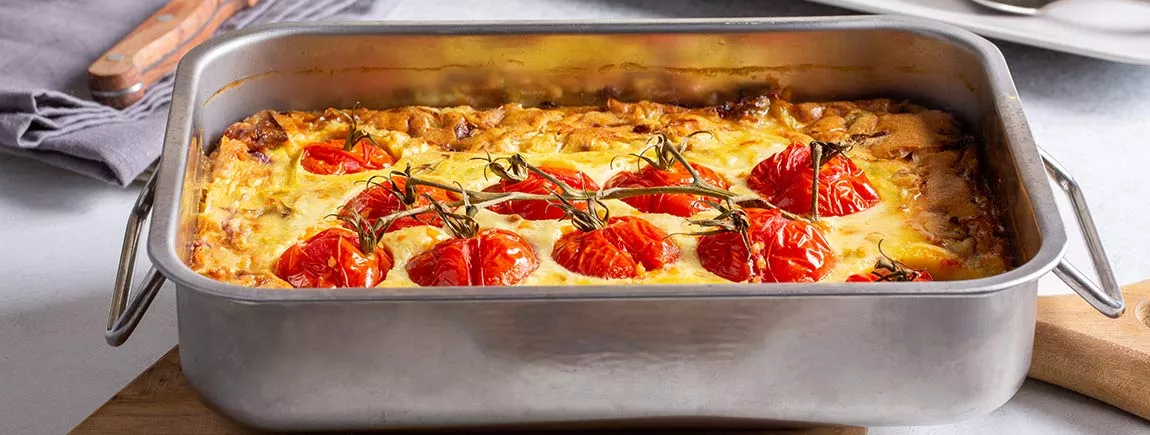 Clafoutis au bœuf, tomates cerises et brocolis avec Maïzena ® Clafoutis au bœuf, tomates cerises et brocolis avec Maïzena®