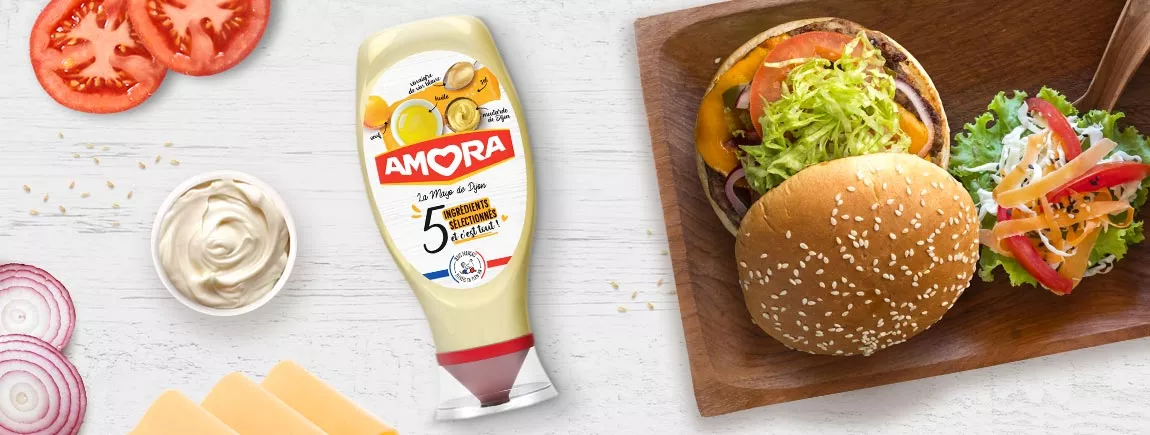 Hamburgers « maison » avec Amora Hamburgers « maison » avec Amora