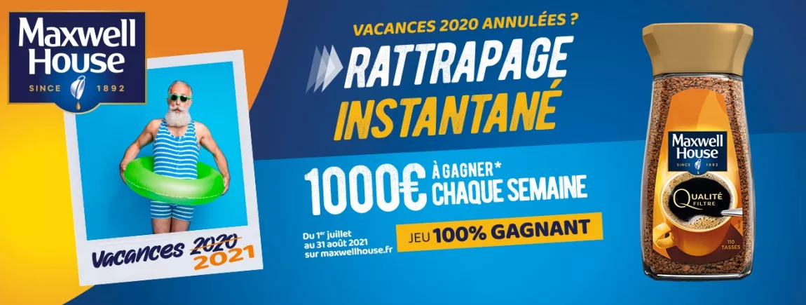 Cet été, tentez de remporter 1000€ chaque semaine avec Maxwell House