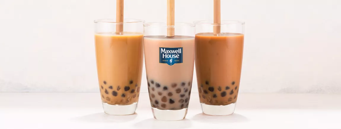 Un bubble tea au au café Maxwell House