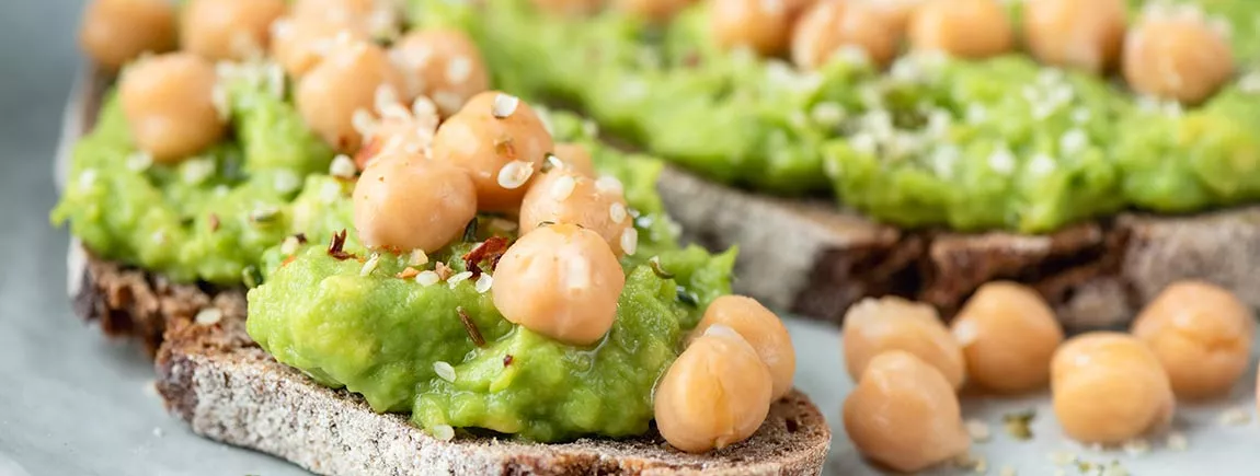 Tartines avocat / pois chiches