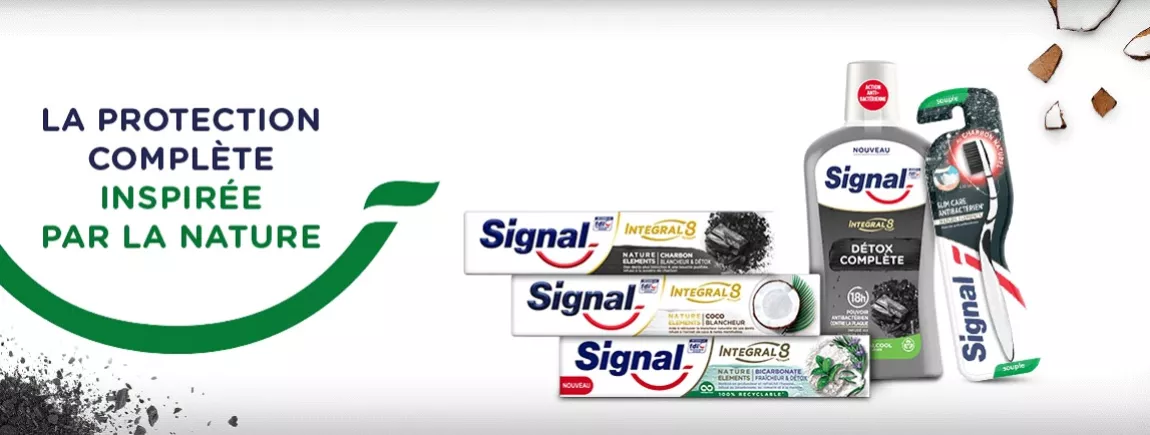 SIGNAL NATURE ELEMENTS : Votre routine complète inspirée par la nature ! Brosse à dents, bain de bouche et dentifrices Signal Nature Elements.