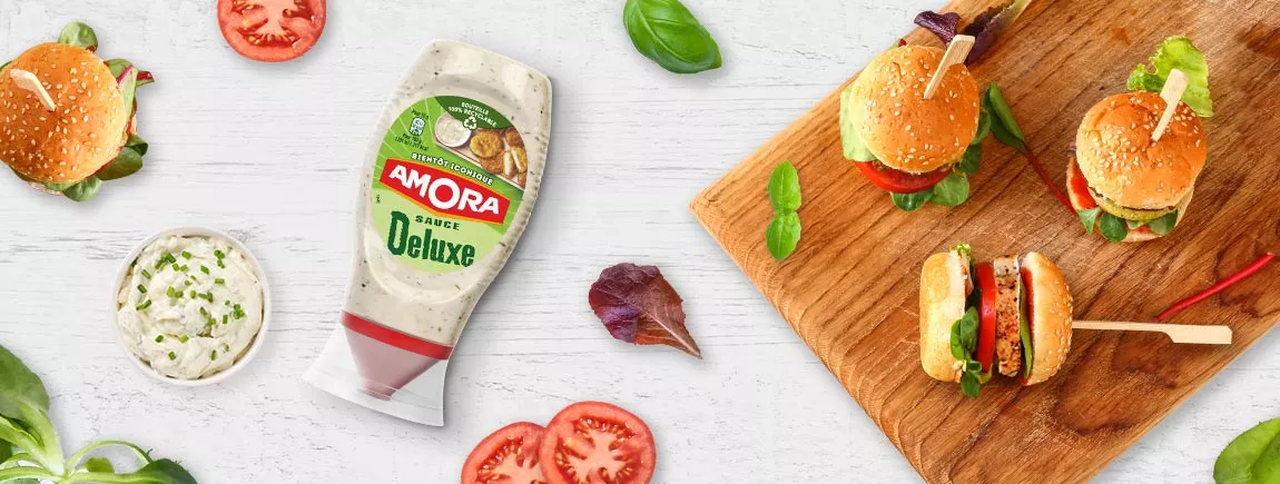 Des minis hamburgers avec Amora® Des minis hamburgers avec Amora