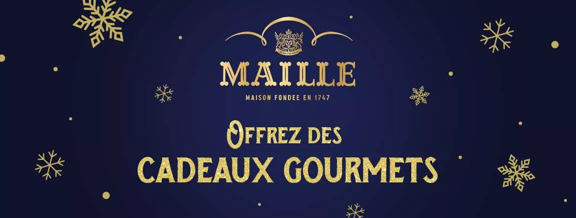 C’est Noël avant l’heure avec Maille® Coffrets cadeaux gourmands, Noël, convivial, chaleureux.