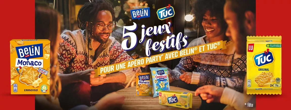 Apéritif festif : sortez le grand jeu avec les biscuits salés Belin et TUC Ambiance noël avec packs