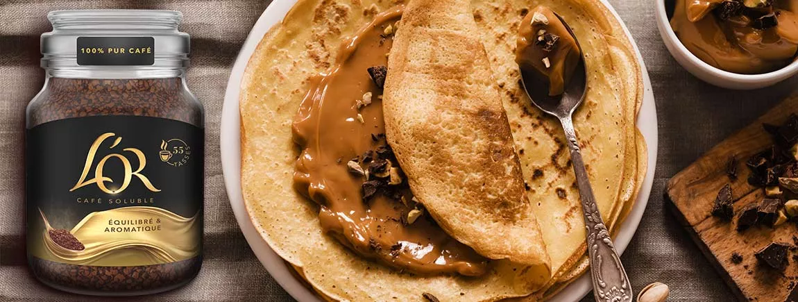 Crêpes au caramel, aromatisées au café L'OR Crêpes au caramel, aromatisées au café