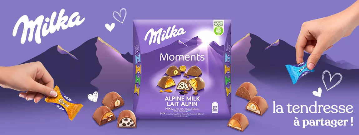 Milka Moments, la tendresse à partager milka moments header
