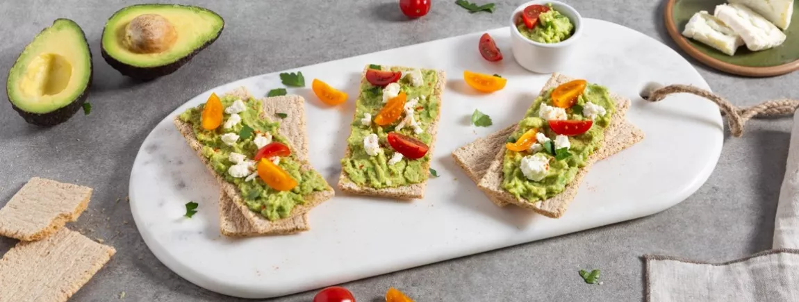 Des tartines de Cracotte au guacamole