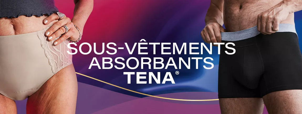 Fuites urinaires légères : avec TENA®, vos sous-vêtements assurent. Fuites urinaires légères : avec TENA®, vos sous-vêtements assurent.