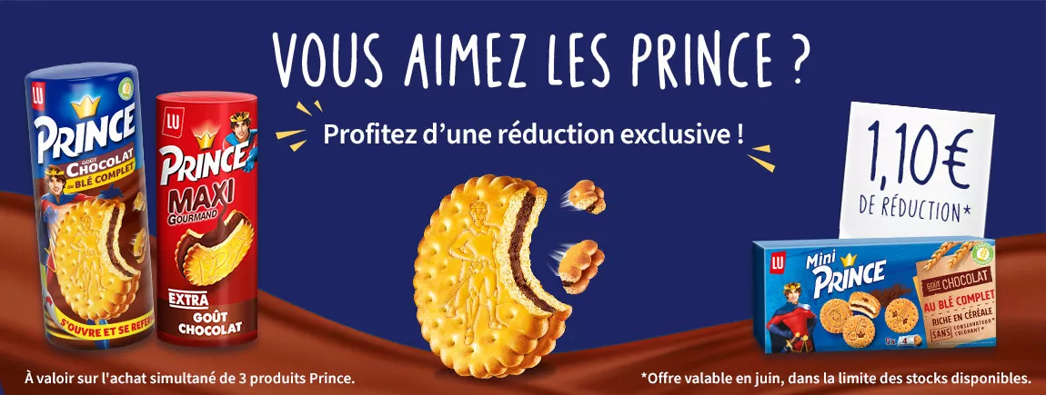 Des packs de Prince sur un fond bleu