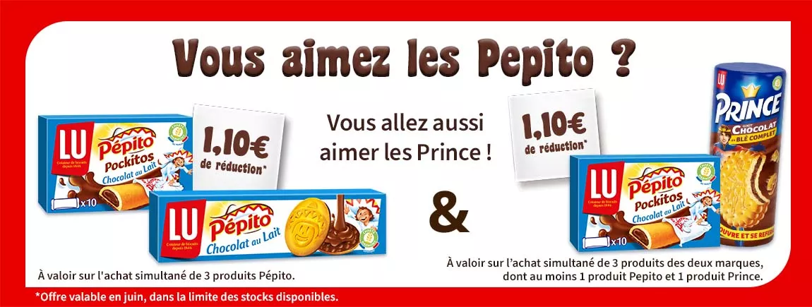 Des packs de Pépito et Prince sur un fond blanc