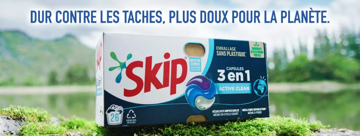 Les nouvelles lessives Skip®, plus douces pour notre planète Skip nouveau produit