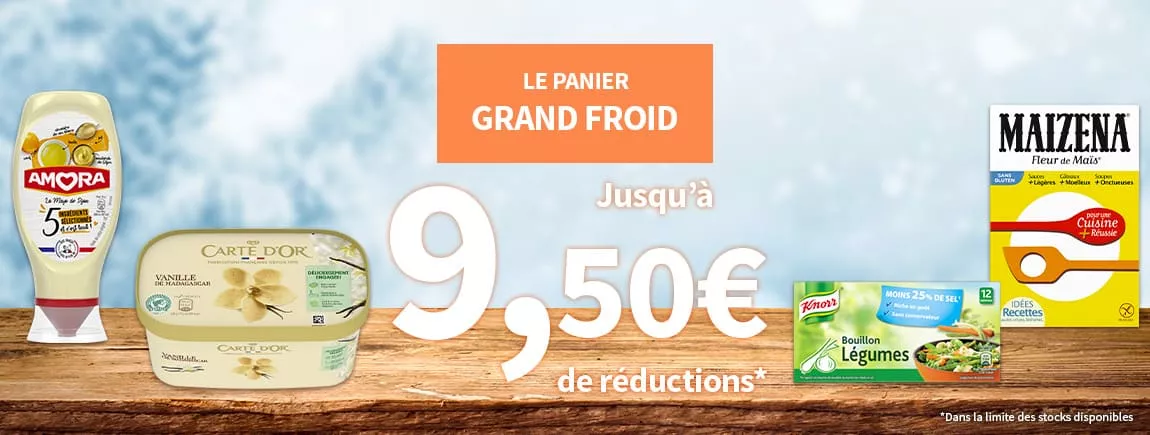 Bons de réductions pour préparer des plats chauds, réconfortants et économiques pour toute la famille Amora Knorr, Maïzena, Carte d’Or
