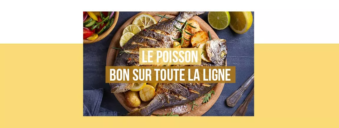 Plat avec deux poissons cuits et des pommes de terre