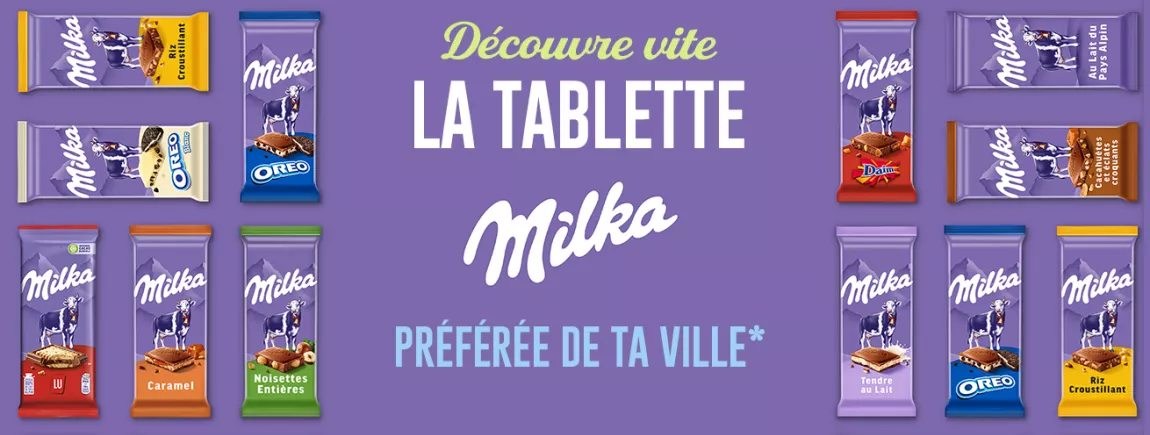Tu as voté pour ta tablette Milka® préférée ! Des tablettes Milka
