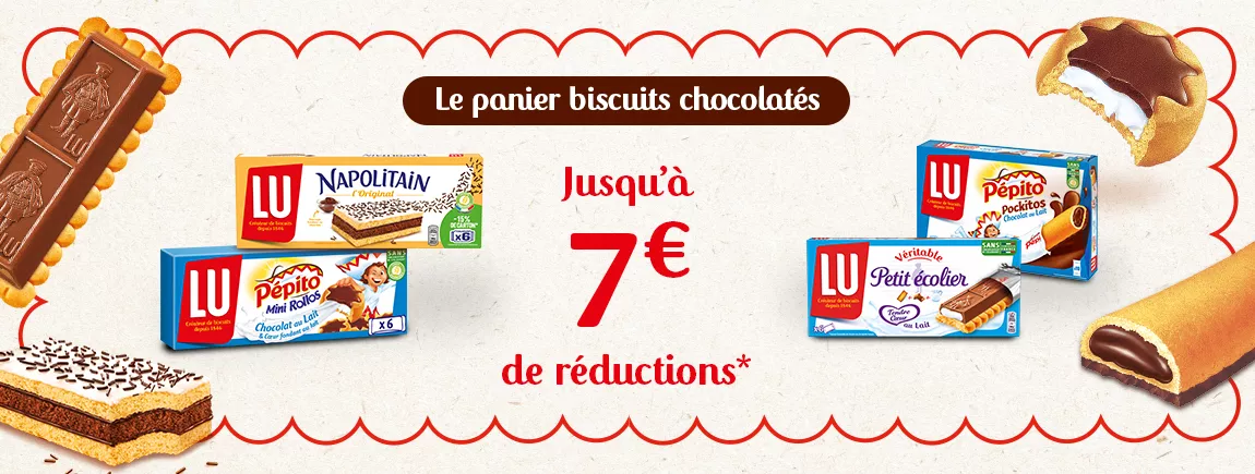 Dans un véritable petit beurre des packs