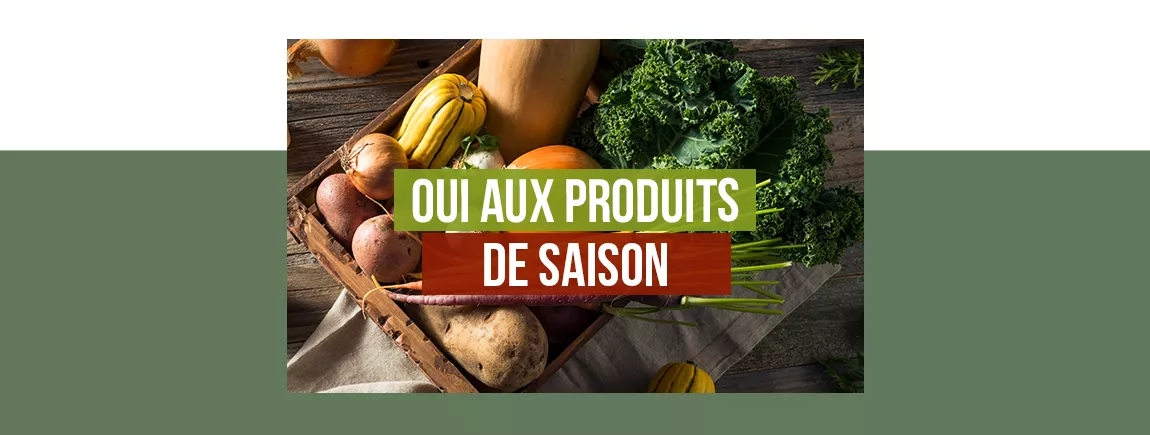 Des produits de saison dans un panier
